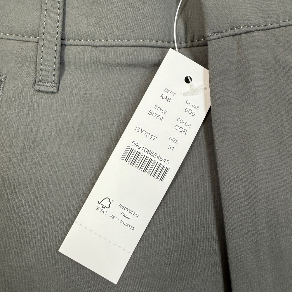 J.Crew Mens Size 31 Tech Short Grey Green 7" Inseam Water Resistant UPF 50+ New - Picture 5 of 9
